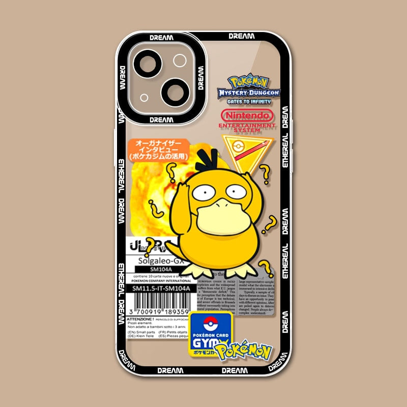 Capa para celular Japão Anime Pokemon Pikachu Roxo Gengar Psyduck Compre 1 Ganhe Outra Gratis