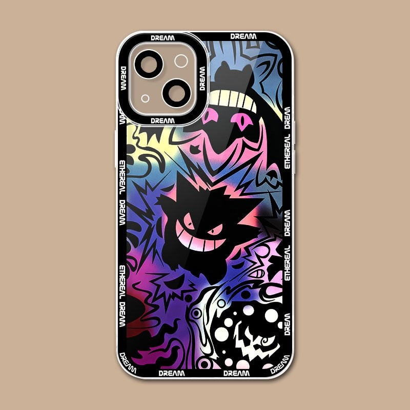 Capa para celular Japão Anime Pokemon Pikachu Roxo Gengar Psyduck Compre 1 Ganhe Outra Gratis