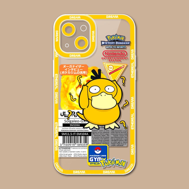 Capa para celular Japão Anime Pokemon Pikachu Roxo Gengar Psyduck Compre 1 Ganhe Outra Gratis