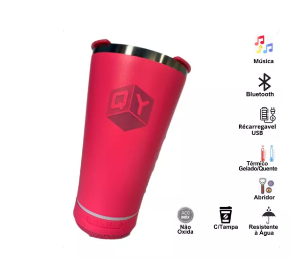 Copo Térmico DrinkBox com Caixinha de Som (Promoção)