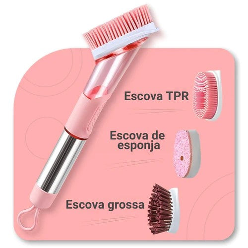 Escova CleanFresh™ 3 em 1 - Compre 1 Ganhe 3 Escovas de Encaixe