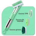 Escova CleanFresh™ 3 em 1 - Compre 1 Ganhe 3 Escovas de Encaixe