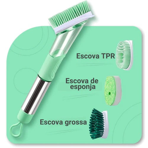 Escova CleanFresh™ 3 em 1 - Compre 1 Ganhe 3 Escovas de Encaixe