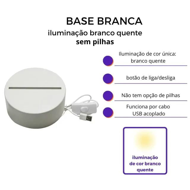 Luminária LED Nossa Senhora Aparecida 7 cores