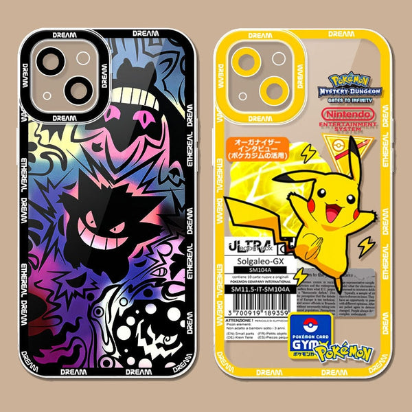 Capa para celular Japão Anime Pokemon Pikachu Roxo Gengar Psyduck Compre 1 Ganhe Outra Gratis